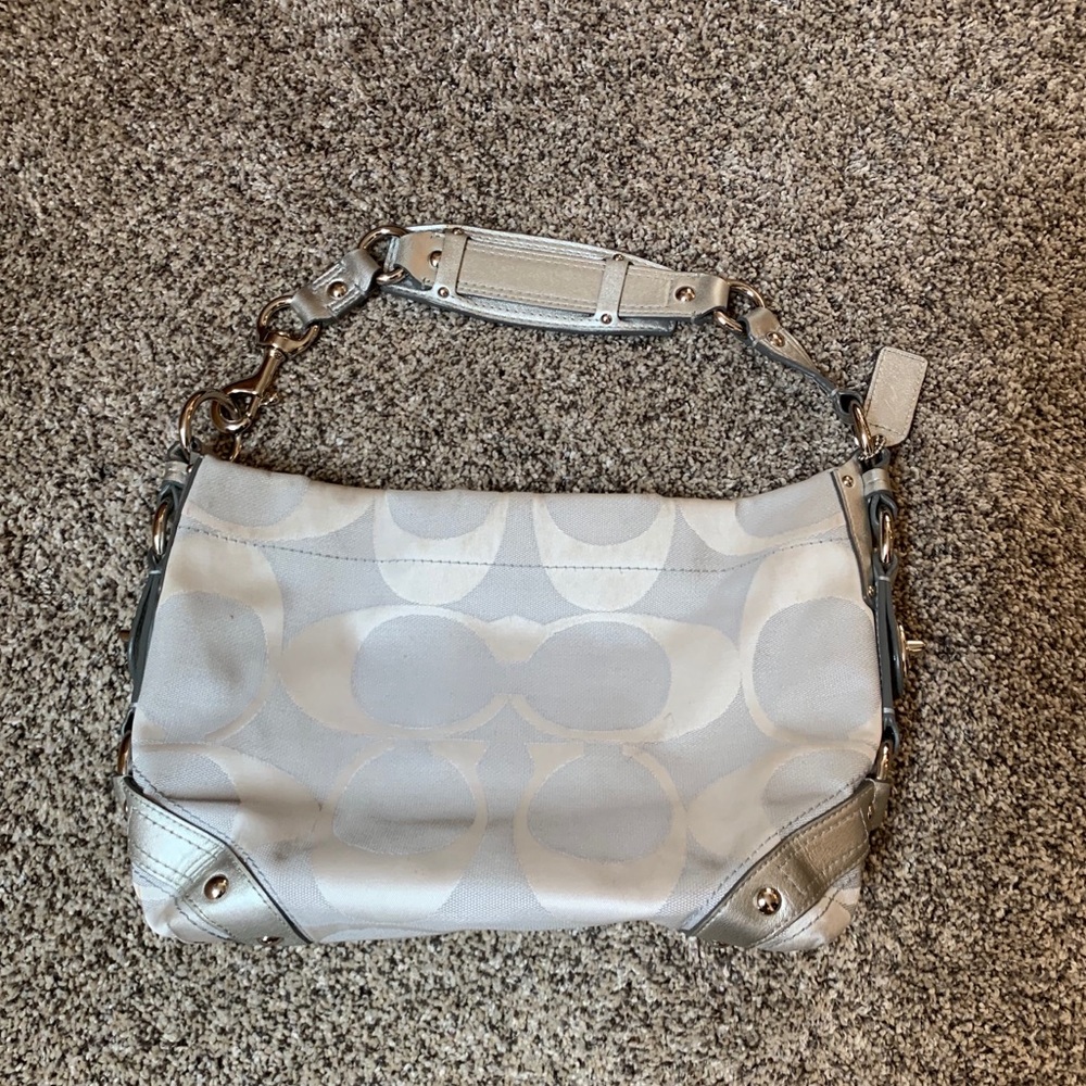 Silver/Gray Coach Bag